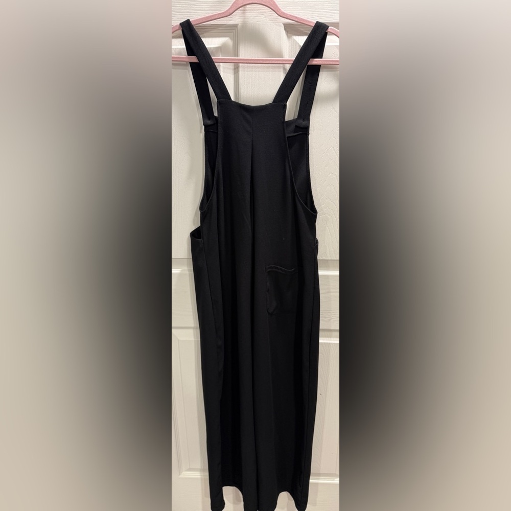 HALARA Black Wide Leg Overall Jumpsuit Size Medium NWT Adjustable Straps Pockets - Picture 11 of 15